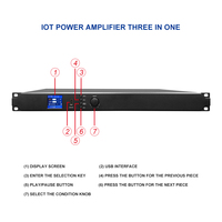 Amplificateur de puissance DSP IoT 2 canaux 100W DSP-2100AI avec 2 micros sans fil UHF anti-Feedback, IP Cloud, BT, USB, RS485 pour audio de conférence