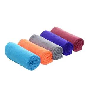 Terlaris 40x40cm 200GSM peralatan rumah tangga handuk kain serat mikro Pink biru kuning hijau merah kain Microfiber pembersih di uang