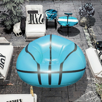 Fauteuil gonflable pliable en PVC écologique imperméable en forme de ballon de football pour le camping et l'extérieur