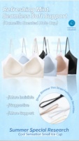 Soutien-gorge sans armatures pour femme en soie glacée ultra-mince, tricoté sans couture, respirant, effet push-up pour petite poitrine, dos élégant