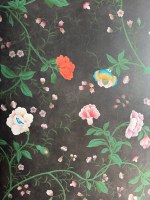 Décoration murale pour la maison, papier peint luxueux à motifs botaniques sombres, peint à la main, imperméable, vintage, branche torsadée, motif floral coloré
