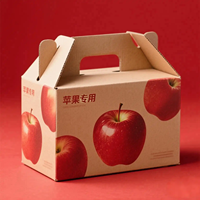 Eco-vriendelijke gerecycleerde golfkartonnen stevige fruitdoos met reliëfdruk & aangepaste logo-druk groothandel leverancier HAIXING