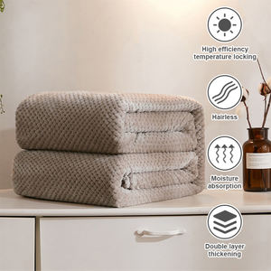 Yourlia vente en gros de couverture jetable de luxe personnalisée pour la maison couverture polaire en flanelle douce gaufrée ananas - Product Image 4