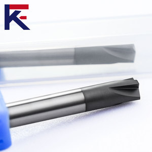 Kf tungsten carbide chamfering CNC công cụ 4 Flutes chamfer phay Cutter chamfered End Mill với lớp phủ kim cương - Product Image 3