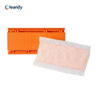 Serpillère plate en gros avec chiffons de nettoyage remplaçables, manche en acier inoxydable 3 sections, plateau 25,5x11cm