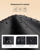 Sac pour ordinateur portable LOVEVOOK de luxe, 15,6 pouces, en cuir PU, sacoche pour ordinateur portable, sac à main pour enseignant, bureau, travail, sac fourre-tout avec écharpe en soie