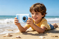 Caméra intelligente pour enfants AI avec reconnaissance photo WiFi, dialogue vocal, écran tactile 4 pouces, capteur CCD, double objectif, jouet éducatif portable pour les enfants de 3 à 15 ans