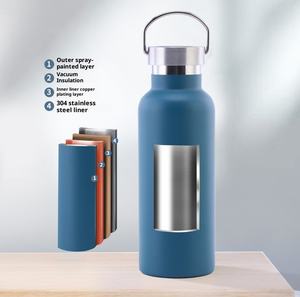 Botol air termos vakum baja tahan karat, desain ramping kelas makanan panas/dingin untuk pelari berkemah bepergian anak-anak 12-24 jam - Product Image 2