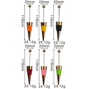 Wine <b>Stoppers</b> Rose Gold Silicone Sealing Bottle <b>Stopper</b> Colored Champagne Grape Bottle <b>Stopper</b> Simple Style - Product Image 4
