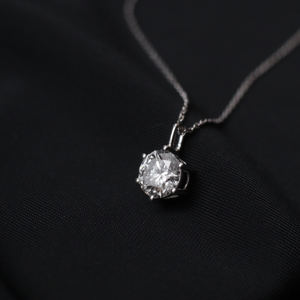 Collana in Oro 18K Altamente Popolare AU750, Collana in Oro Bianco Genuino con Diamanti Creati in Laboratorio, Gioielli da Donna in Oro Puro - Product Image 3