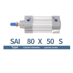 กระบอกลมนิวแมติกแบบมาตรฐาน Airtac รุ่น SAI 32 40 ซีรีส์ กระบอกลมแบบสองทางมาตรฐาน SAI32 SAI40-25 50 75 100 - Product Image 5