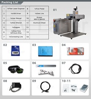Machine de Gravure Laser Fibre 30w 50w 60w 100w Mopa pour Bijoux Or Argent, Découpe de Colliers Prénoms et Gravure de Bagues
