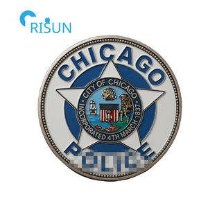 Médaille commémorative personnalisée CPD Memorial USA Chicago Star K9 Dog <span class=keywords><strong>Souvenir</strong></span>, pièces de monnaie commémoratives, pièce de monnaie personnalisée Chicago Challenge - Product Image 2
