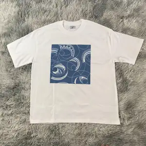 DENIMGUYS venta al por mayor 100% algodón en blanco Color sólido verano Casual camisetas para Hombres estilo callejero Logotipo de impresión personalizado