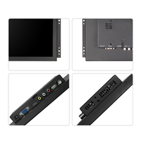 Moniteur tactile industriel à écran ouvert VESA pas cher de 7, 8, 9,7, 10, 10,4, 10,5, 12, 15, 17, 19 pouces, 1024*768, 4:3, avec support mural LCD