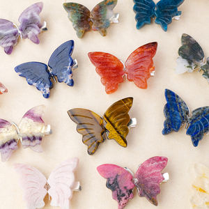 กิ๊บติดผมรูปผีเสื้อทำมือจากคริสตัลธรรมชาติสำหรับของที่ระลึกขายส่ง - Product Image 3