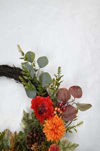 Nouvelle Arrivée Couronne Murale Personnalisée en Pin Naturel pour la Récolte d'Automne Décoration Maison Couronne Citrouille - Product Image 3