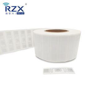 <span class=keywords><strong>RFID</strong></span> тег UHF FM13UF0051E чип 45*19 мм бумага с покрытием <span class=keywords><strong>RFID</strong></span> наклейка со штрих-кодом и логотипом смарт-этикетка - Product Image 2