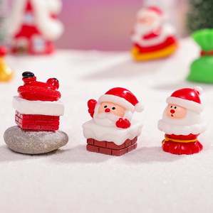 Figurine de Père Noël en résine, mini ornement artistique de Noël pour la table, décoration artisanale - Product Image 2