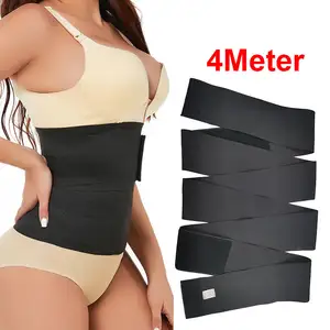 6M Tummy Wrap for Weight Loss Flat Belly Stomach Belt Quick Snatch Bandage Body Wrap Shapers Elastic Band Bodysuit Lose Fat