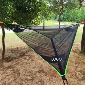 <span class=keywords><strong>Hamac</strong></span> <span class=keywords><strong>triangulaire</strong></span> portable en maille, tente suspendue pour l'extérieur, camping, randonnée et détente - Product Image 1