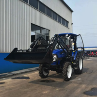 جرار صغير, 404 504 604 جرار صغير 40hp 50hp 60hp جرار صغير مدمج للبيع مع لودر أمامي و حفارة