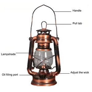 Lampe de cheval vintage Design lampe à kérosène portable pour camping en plein air atmosphère lampe à mât d'huile excellente pour l'éclairage de tente - Product Image 3