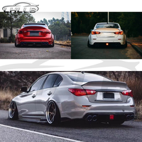 Diffuseur arrière ABS avec embouts d'échappement quadruples pour Infiniti Q50/Q50L/Q50S V37, finition polie, ajustement parfait