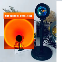 Lampu Proyeksi Senja Pintar Aluminium Putih Modern RGB 16 Warna LED USB APP/Remote/Kontrol Rotasi 360 Derajat untuk Hotel/Pesta