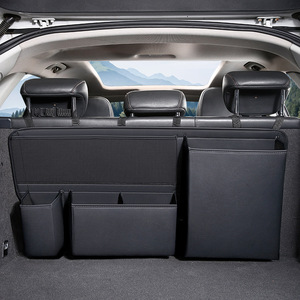 Universelle PU-Leder Faltbare Kofferraum-Aufbewahrungstasche mit Aufhängevorrichtung Luxus-Organizer für SUV und Limousine - Product Image 2