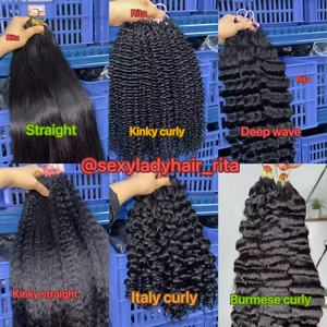 Extensiones de Cabello Humano Virgen con Nudos Milagrosos y Plumas, Trenzas de Ganchillo Rizadas Birmanas, Envío en Dos Días - Product Image 2