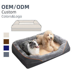 Lit en peluche imperméable confortable personnalisé pour chien lit de luxe pour chien lit pour chat doux lavable - Product Image 1