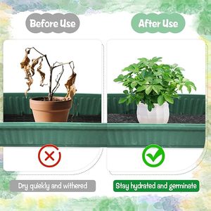 Tapis capillaire auto-arrosant en feutre pour plantes, épaisseur <span class=keywords><strong>3</strong></span> <span class=keywords><strong>mm</strong></span>, 9,2 pi x 25 po, pour serres, hydroponie, plantes en pot d'intérieur YUEXIN - Product Image 6