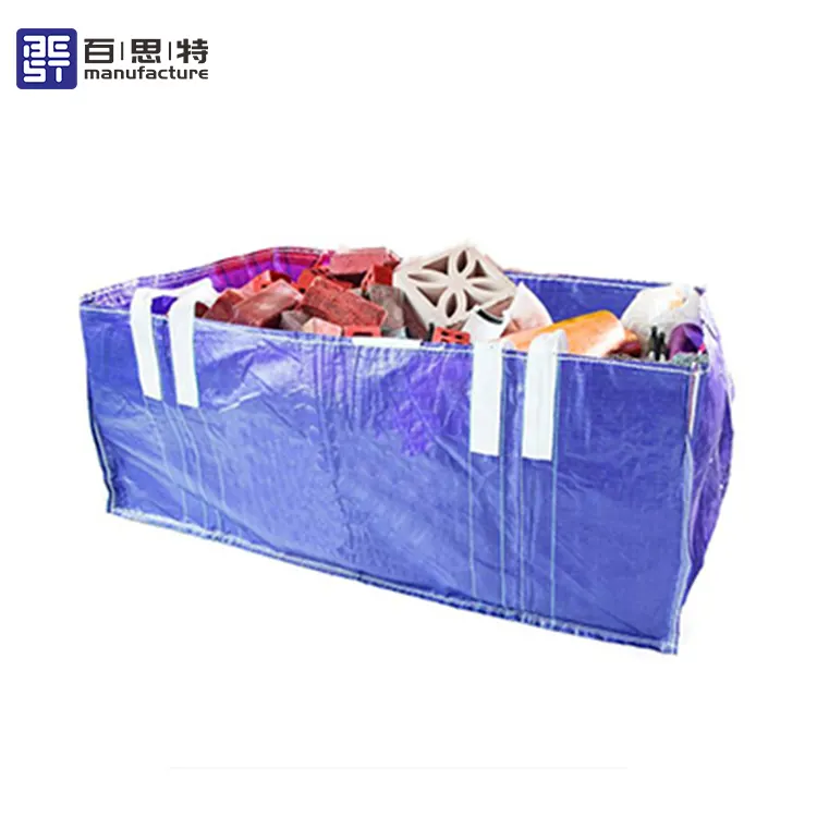 1000kg 1500kg Recycling FIBC dumpster PP skip bag for Construction waste garbage