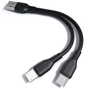 2 In 1 Type C Micro Usb Kabel Mobiele Telefoon Snellader Kabel Twee Apparaten Splitter Micro Usb C Draad Voor Samsung S21 Xiaomi Mi 11 - Product Image 1