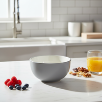 Service de table en grès simple et luxueux, assiettes et bols en céramique crème mouchetée, passe au micro-ondes et au lave-vaisselle, service de petit-déjeuner