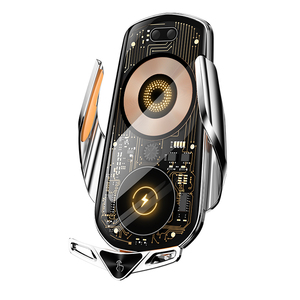 Support de <span class=keywords><strong>charge</strong></span> rapide sans fil pour voiture intelligente 15W, support de montage à ouverture/fermeture automatique par <span class=keywords><strong>induction</strong></span>, rotation à 360 degrés, compatible avec la ventilation - Product Image 1