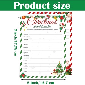 การ์ดทาย<span class=keywords><strong>คำ</strong></span>สำหรับงานปาร์ตี้คริสต์มาส การ์ดคำถามและคำตอบคริสต์มาส การ์ดค้นหา<span class=keywords><strong>คำ</strong></span>ศัพท์คริสต์มาส - Product Image 2
