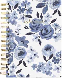 Caitlin Wilson Floral Design <b>A5</b> <b>Spiral</b> Thermal Binding Leather Diary <b>Notebook</b> 80 Sheets Premium Paper Customizable Fast Shipping - Product Image 1