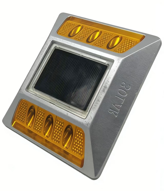 Longju High Quality Large Square Solar Road Stud Airport Runway Lights IP68 Rated Aluminum 3500K Warm LED Custom High Load