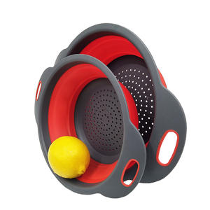 פלסטיק עגול אחסון רשת מסננת מתקפל מסננות עבור ירקות ופירות - Product Image 5