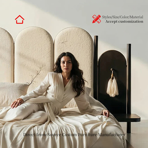 Lvfurniture Letto <span class=keywords><strong>Matrimoniale</strong></span> di Design Creativo e alla Moda con Ampio Spazio di Stoccaggio, Linee Semplici e Moderne, <span class=keywords><strong>Dimensioni</strong></span> Personalizzabili - Product Image 3