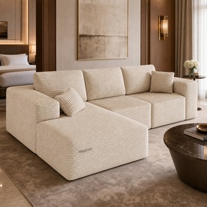 MagiSofa L Shape Sectional <b>Sofa</b> Fabric <b>Foam</b> Filling Compressed <b>sofa</b> Vacuum Packed Ready To Use Living Room Furniture - Product Image 3