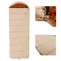 Sac de couchage de camping kaki respirant lavable en machine pour l'extérieur par temps chaud