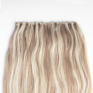 Extensions de cheveux slaviques lisses et ondulés soyeux, tissage Genius, couleur mèches, cuticules alignées, extensions de cheveux tissage Genius - Product Image 1