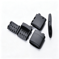 Embouts de cordon en plastique à dents intérieures dentelées avec charnière intégrée, clips pliables pour cordons de vêtements, capuchons de terminaison de cordon pour sacs à dos