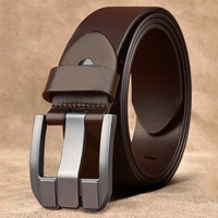 Cinturón Casual de Cuero Vacuno para Hombre, Longitud Personalizada, Hebilla de Pin, Reversible, Estilo Moderno, para Negocios, Venta al por Mayor/Menor, Stock, Jóvenes