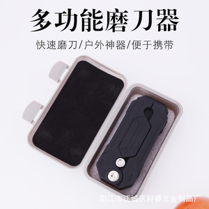 เครื่องลับมีดอเนกประสงค์แบบพกพา 2-in-1 สำหรับเดินทางข้ามประเทศ ใช้ได้ทั้งแบบมือถือและกลางแจ้ง  พร้อมใบมีดทังสเตนคาร์ไบด์และเซรามิก ลับคมเร็ว - Product Image 5