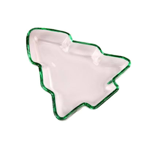 Plato de fruta de cristal hecho a mano patrón tradicional árbol de Navidad plato de salsa plato de decoración <span class=keywords><strong>del</strong></span> hogar - Product Image 4