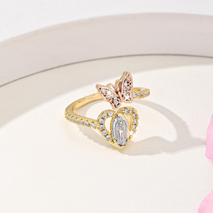 <span class=keywords><strong>2025</strong></span> mới nhất tôn giáo virgencita hình trái tim vòng 3-giai điệu có thể điều chỉnh vòng đồng đồ trang sức virgen de guadalupe Vòng - Product Image 1